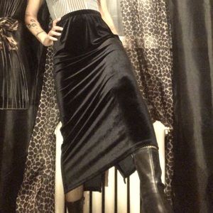 Vintage velvet maxi skirt